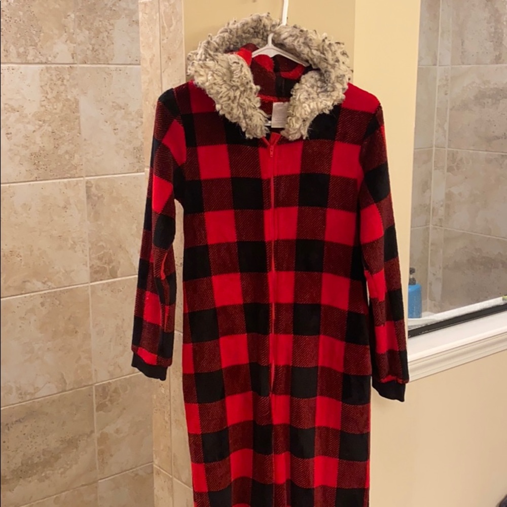 Fleece footless onesie